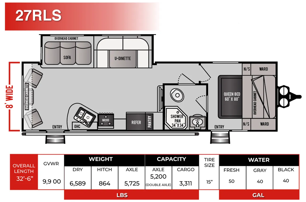 Genesis Supreme Seabreeze 27RLS floor plan