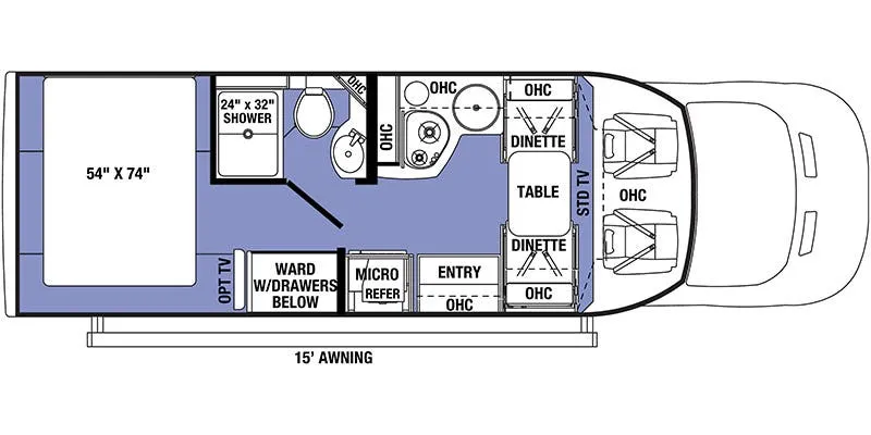 Forest River Sunseeker TS2380 floor plan