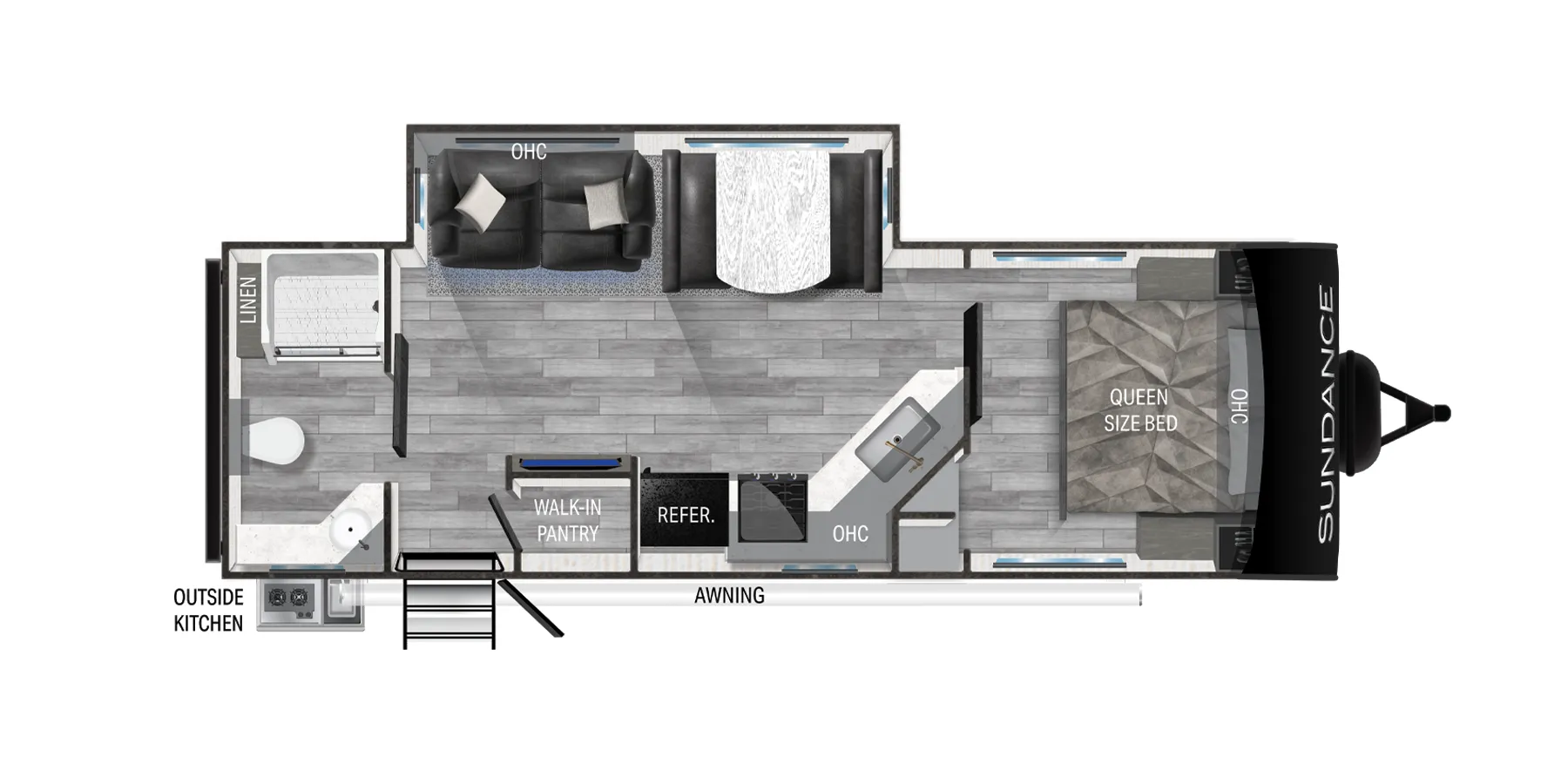 Heartland Sundance Ultra-Lite Travel Trailers 262RB floor plan