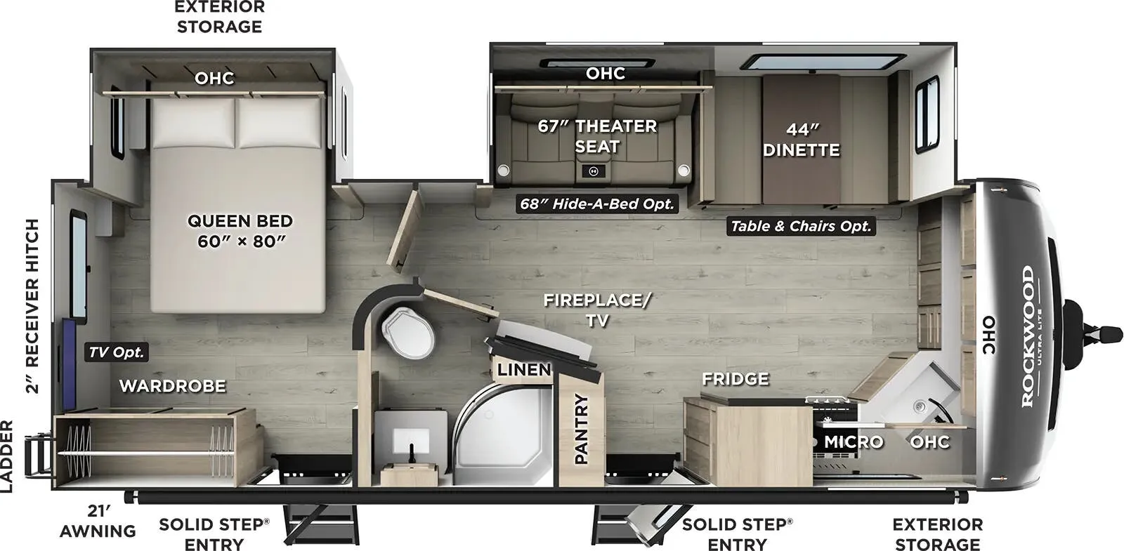2026 Forest River Rockwood 2608BS - Floor plan
