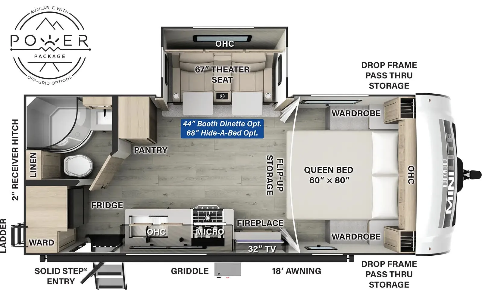 Forest River Rockwood Mini Lite 2205S floor plan