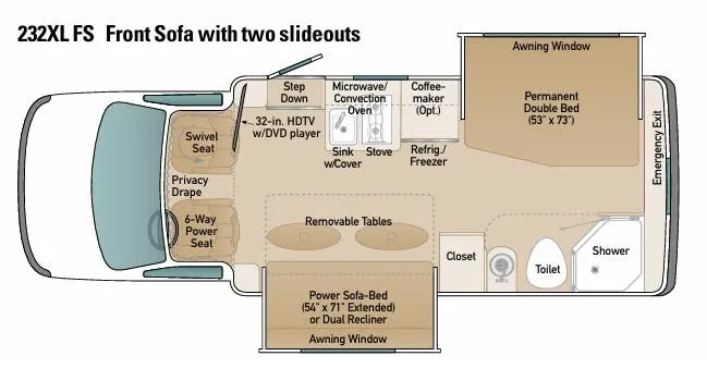 Coach House Platinum 232XL FS floor plan