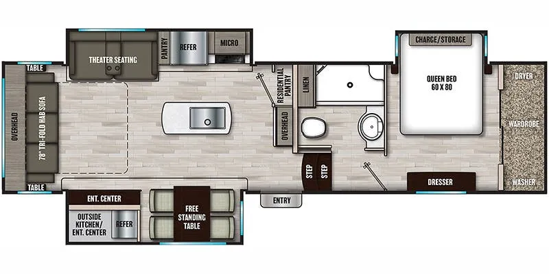 2023 Coachmen Chaparral 298RLS - Floor plan
