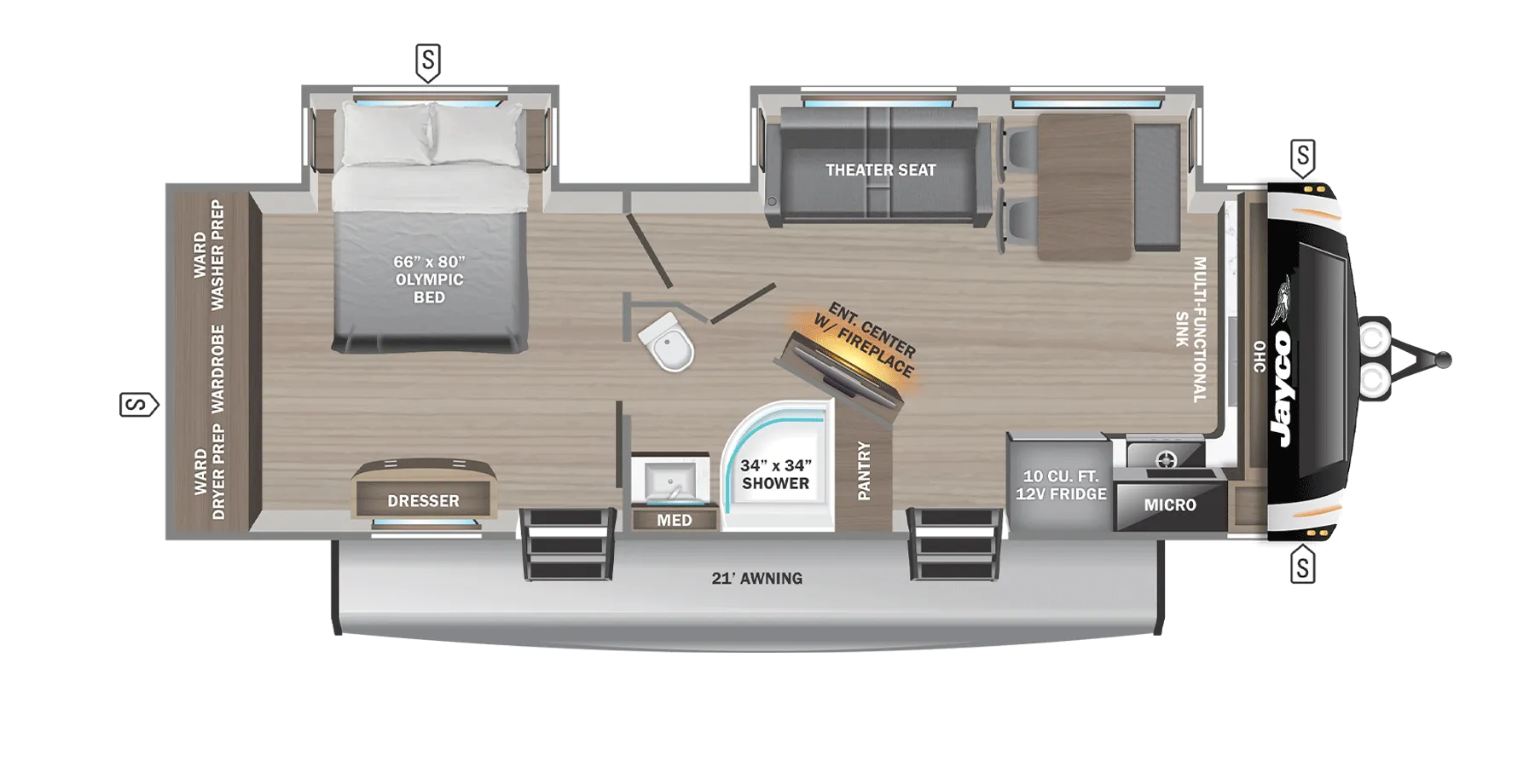 Jayco Eagle HT Travel Trailers 274FKDS floor plan