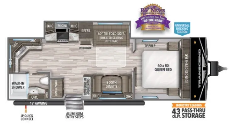 2022 Grand Design Transcend Xplor 240ML - Floor plan