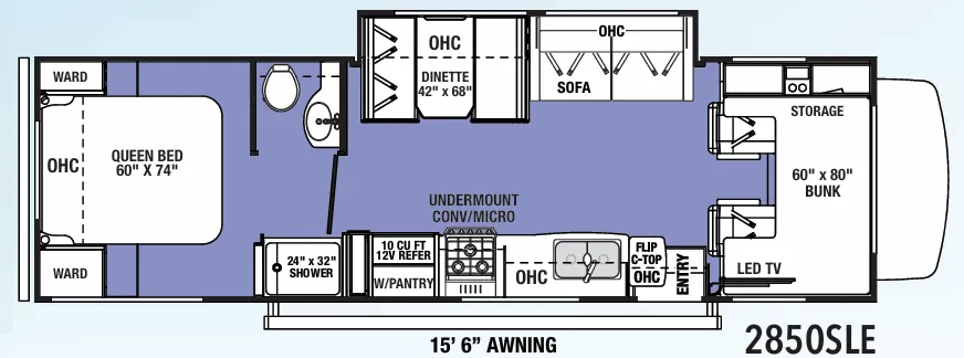 Forest River Sunseeker LE 2850SLE floor plan