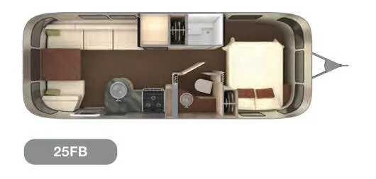 2019 Airstream International 25FB - Floor plan