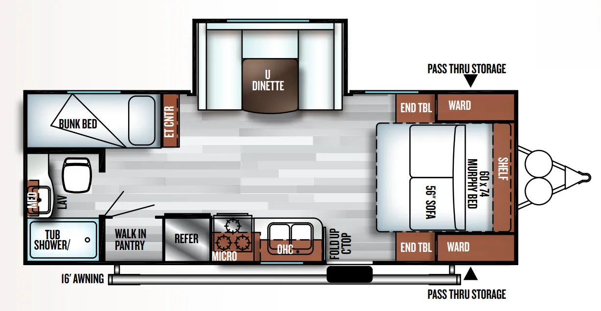 Forest River Salem Cruise Lite 230BHXL floor plan
