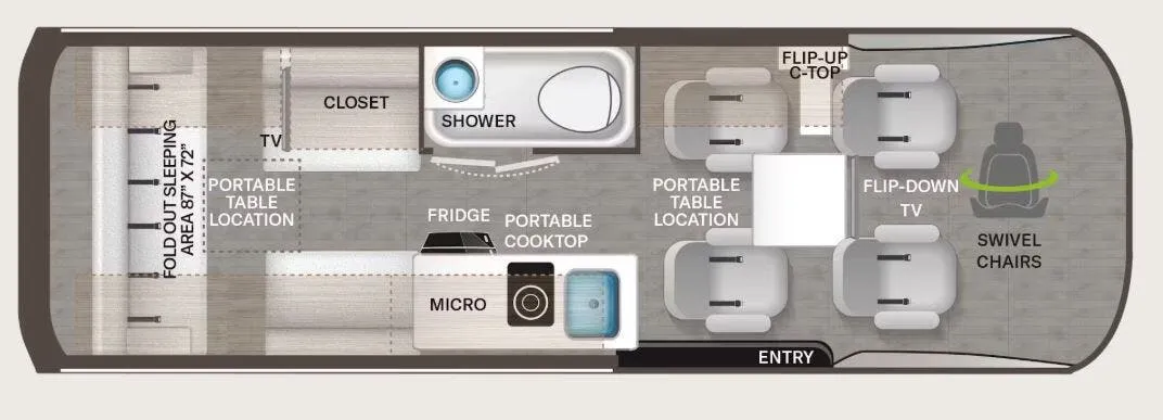2026 Thor Motor Coach Sanctuary 24C - Floor plan
