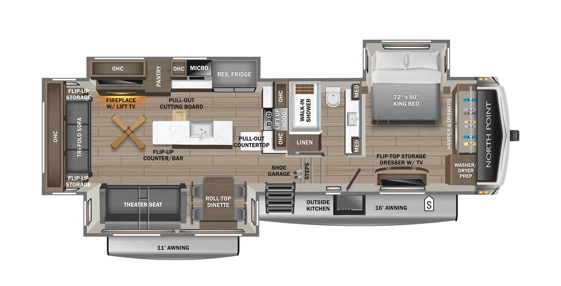 Jayco North Point 340CKTS floor plan