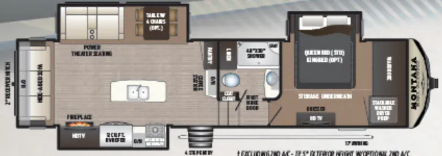 Keystone Montana High Country 305RL floor plan