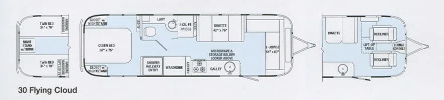2015 Airstream Flying Cloud 30 floor plan