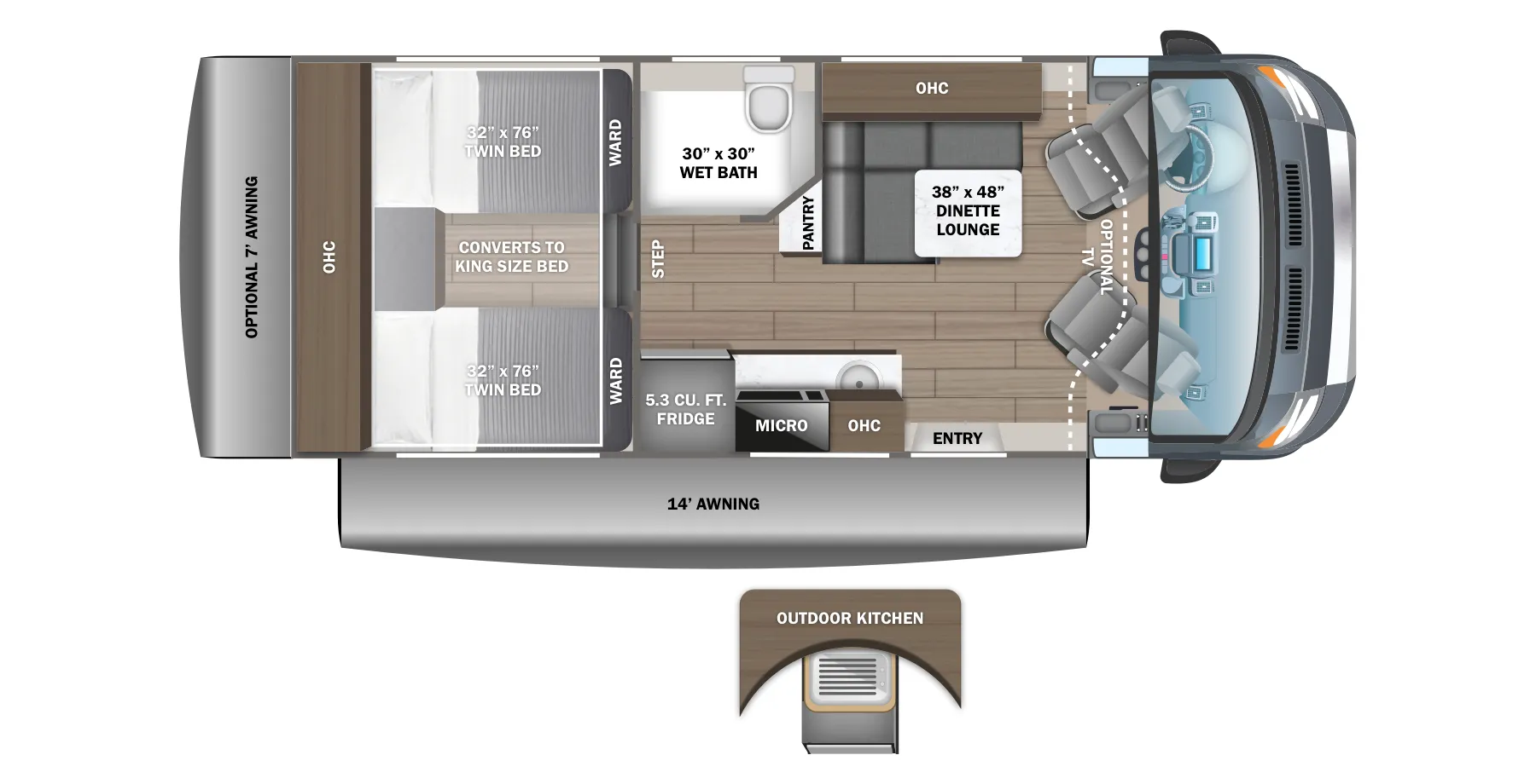 2024 Jayco Granite Ridge 22T - Floor plan