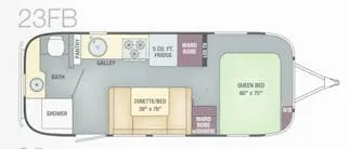 2016 Airstream International Serenity 23FB - Floor plan