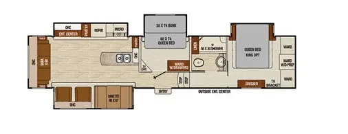 2016 Coachmen Chaparral 390 QSMB - Floor plan