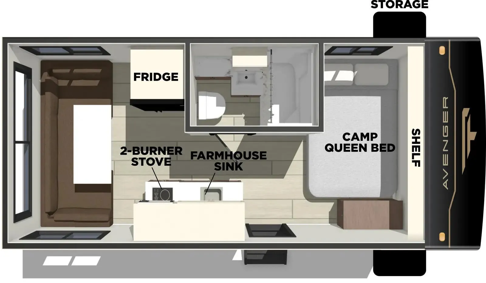 Prime Time Avenger LT 16RD floor plan