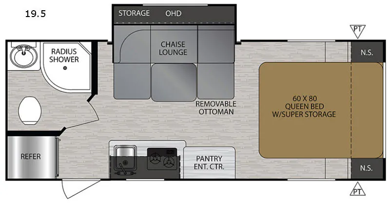 2019 Forest River No Boundaries NB19.5 — Floor plan