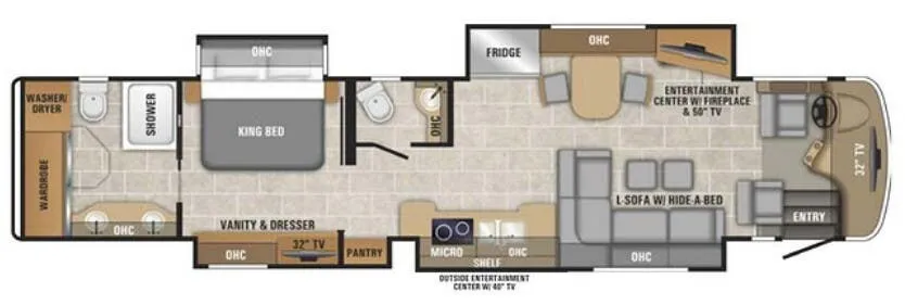 Entegra Coach Cornerstone 45B floor plan