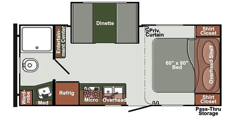 Gulf Stream Envision SVT 21QBD floor plan