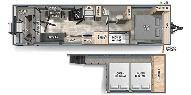 2024 Forest River Cherokee Timberwolf 20OG - Floor plan