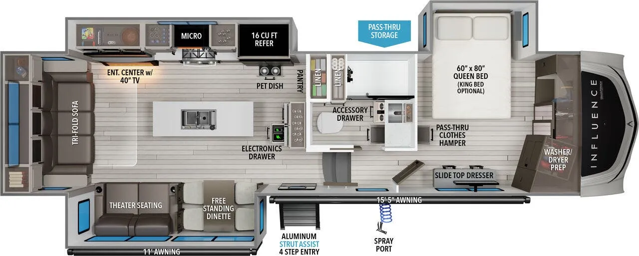 Grand Design Influence 3003RL floor plan