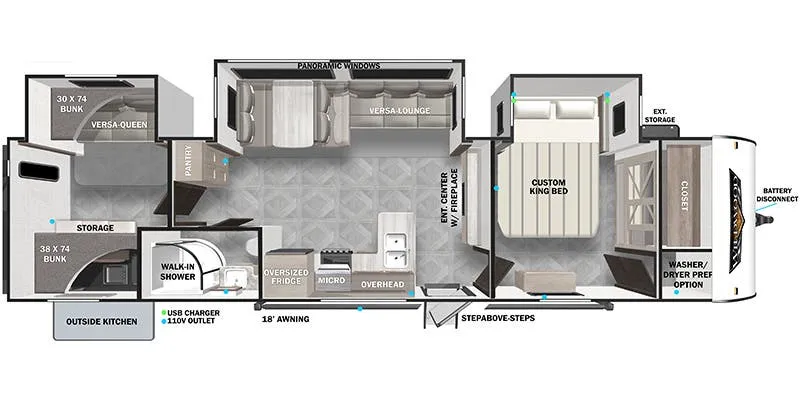 2023 Forest River Wildwood 33TS - Floor plan
