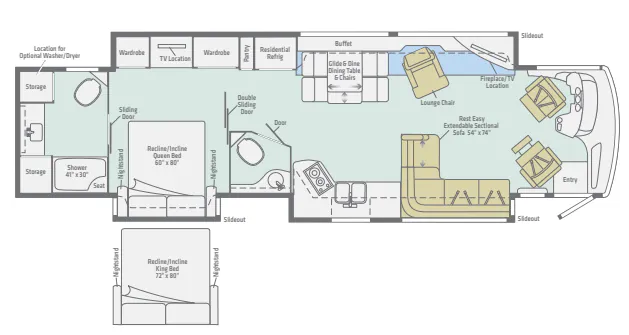 Winnebago Horizon 42Q floor plan