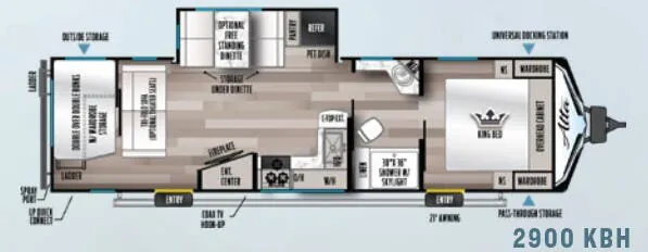 East to West Alta 2900KBH floor plan