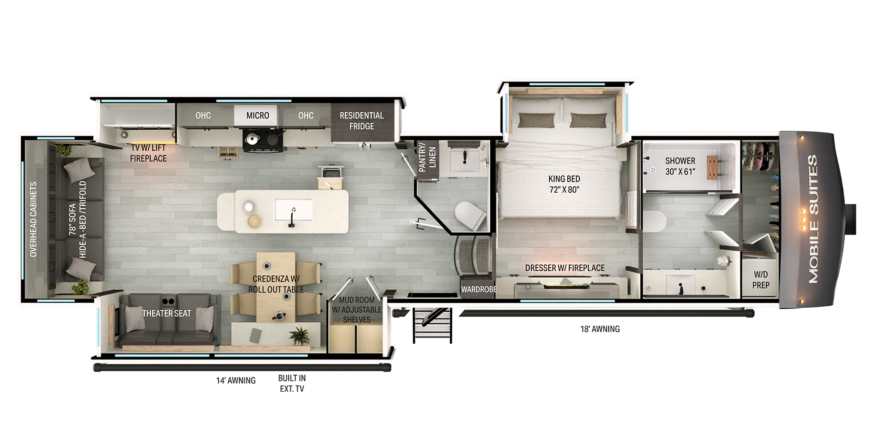 DRV Mobile Suites 40FBRL floor plan
