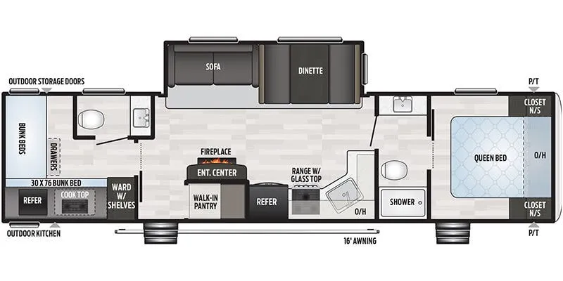 Keystone Springdale 335BHWE floor plan