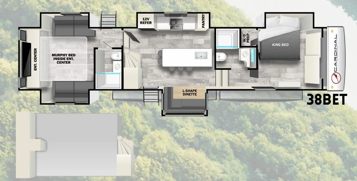 Forest River Cardinal 38BET floor plan