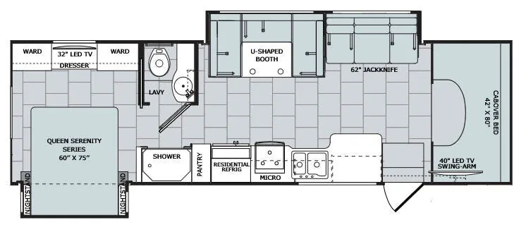 Holiday Rambler Vesta 31U floor plan
