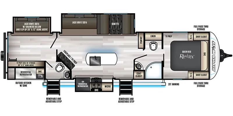 Forest River Cherokee Alpha Wolf 33BH-L floor plan