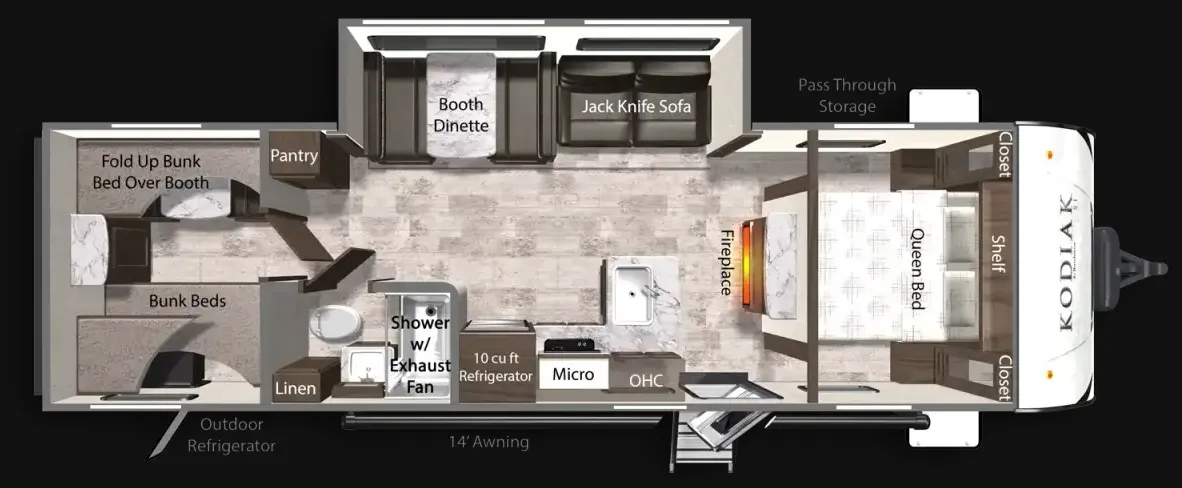 2025 Dutchmen Kodiak 280BHSL - Floor plan