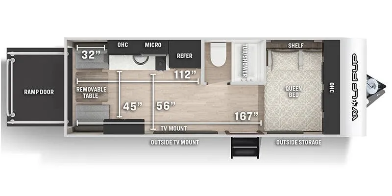2022 Forest River Cherokee Wolf Pup 18RJB - Floor plan