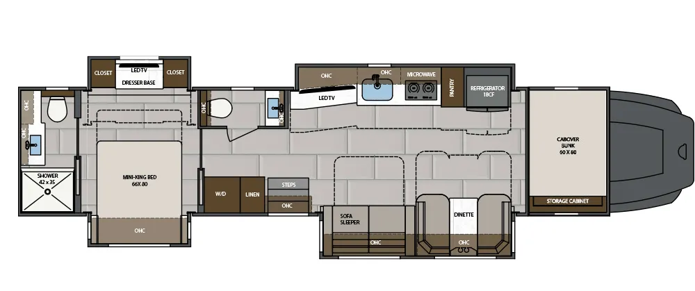 2027 Renegade RV Classic 43CMD - Floor plan