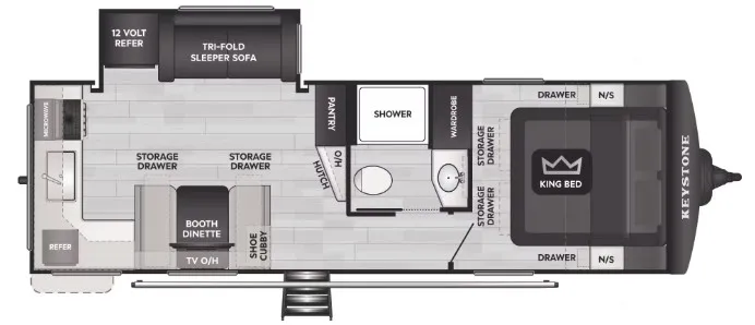 2026 Keystone Cougar Half-Ton 25MLE floor plan