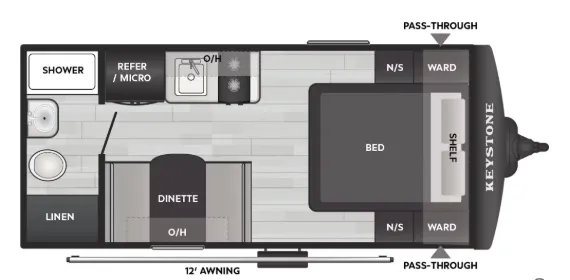 Keystone Bullet Classic 16RBC floor plan
