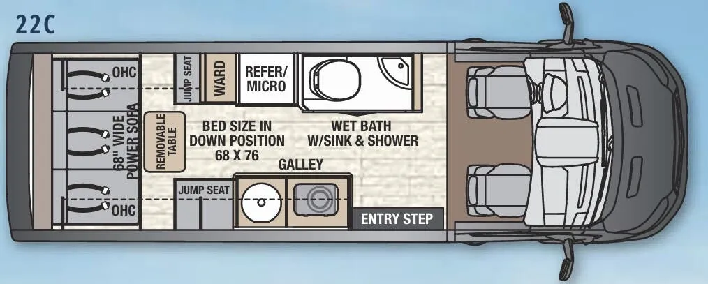 Coachmen Crossfit 22C floor plan