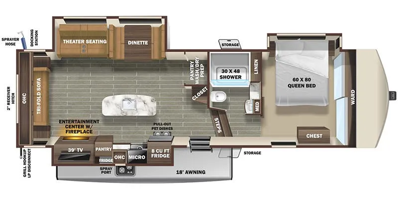 2021 Starcraft Telluride 334RLS floor plan