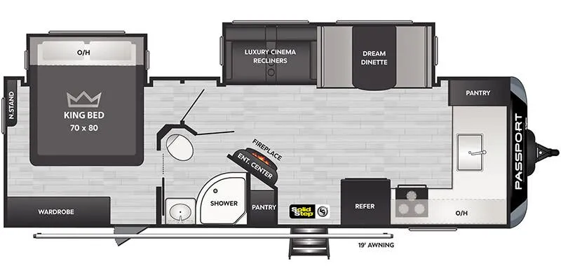 Keystone Passport Grand Touring West 2600FKWE floor plan