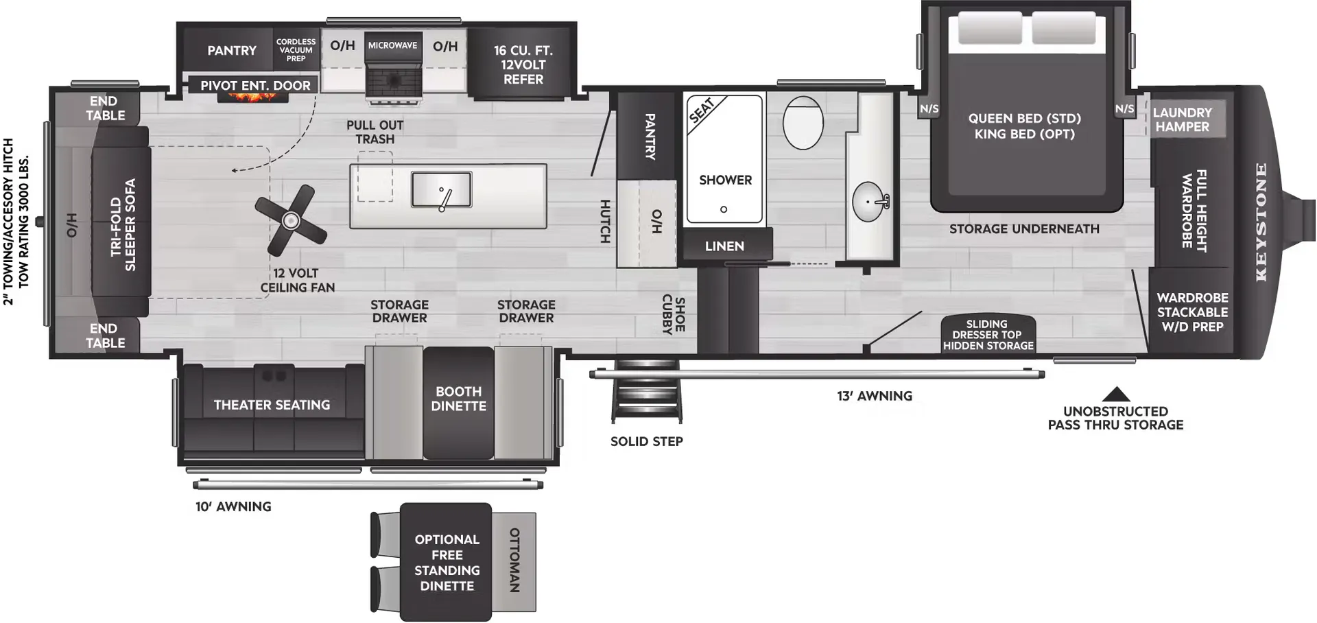 2027 Keystone Cougar 316RLS - Floor plan