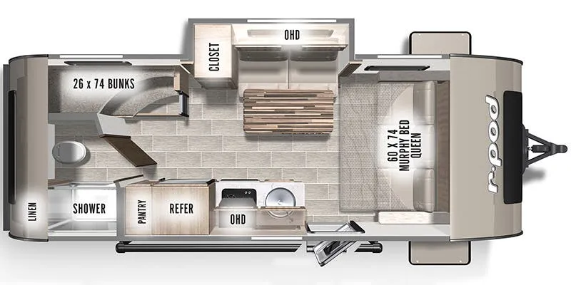 2021 Forest River R-Pod RP-193 - Floor plan