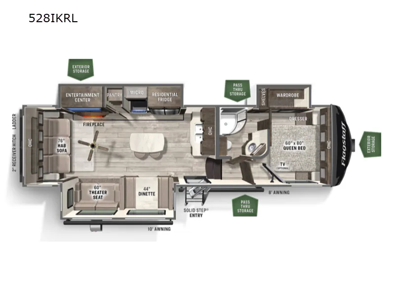 2023 Forest River Flagstaff Super Lite 528IKRL - Floor plan