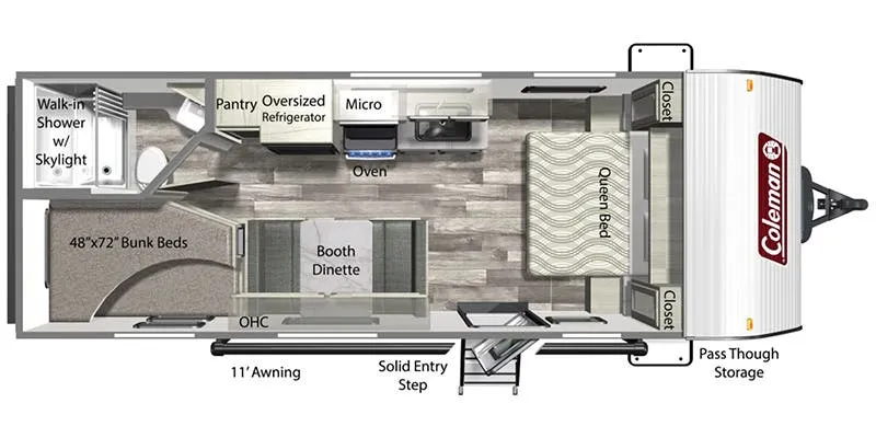 Dutchmen Coleman Lantern LT 214BHWE floor plan