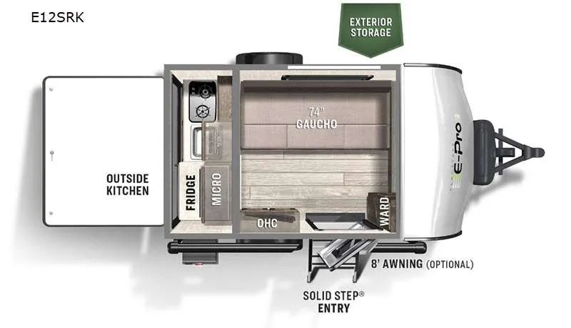 2021 Forest River Flagstaff E-Pro E12SRK - Floor plan