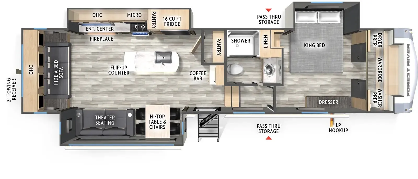 2025 Forest River Wildcat 32LIVE - Floor plan