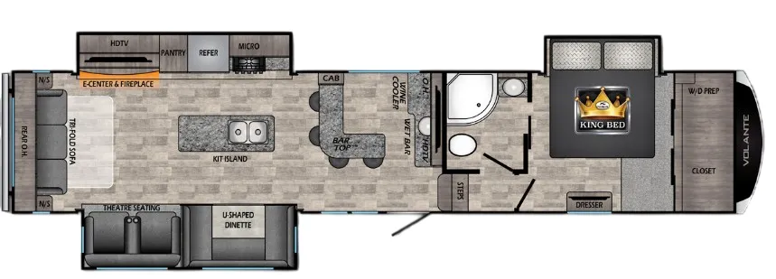 CrossRoads Volante 370BR floor plan