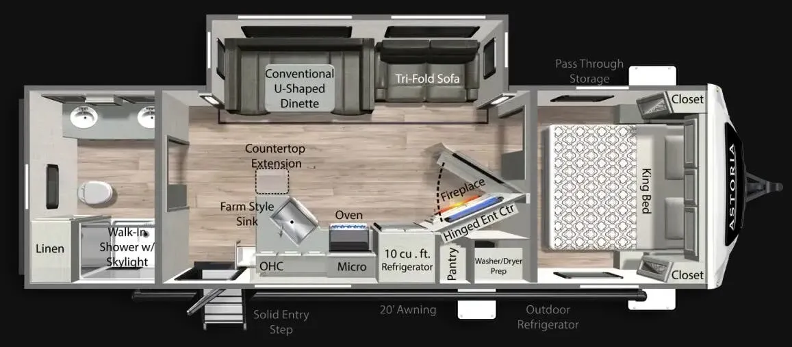Dutchmen Astoria 2703RB floor plan