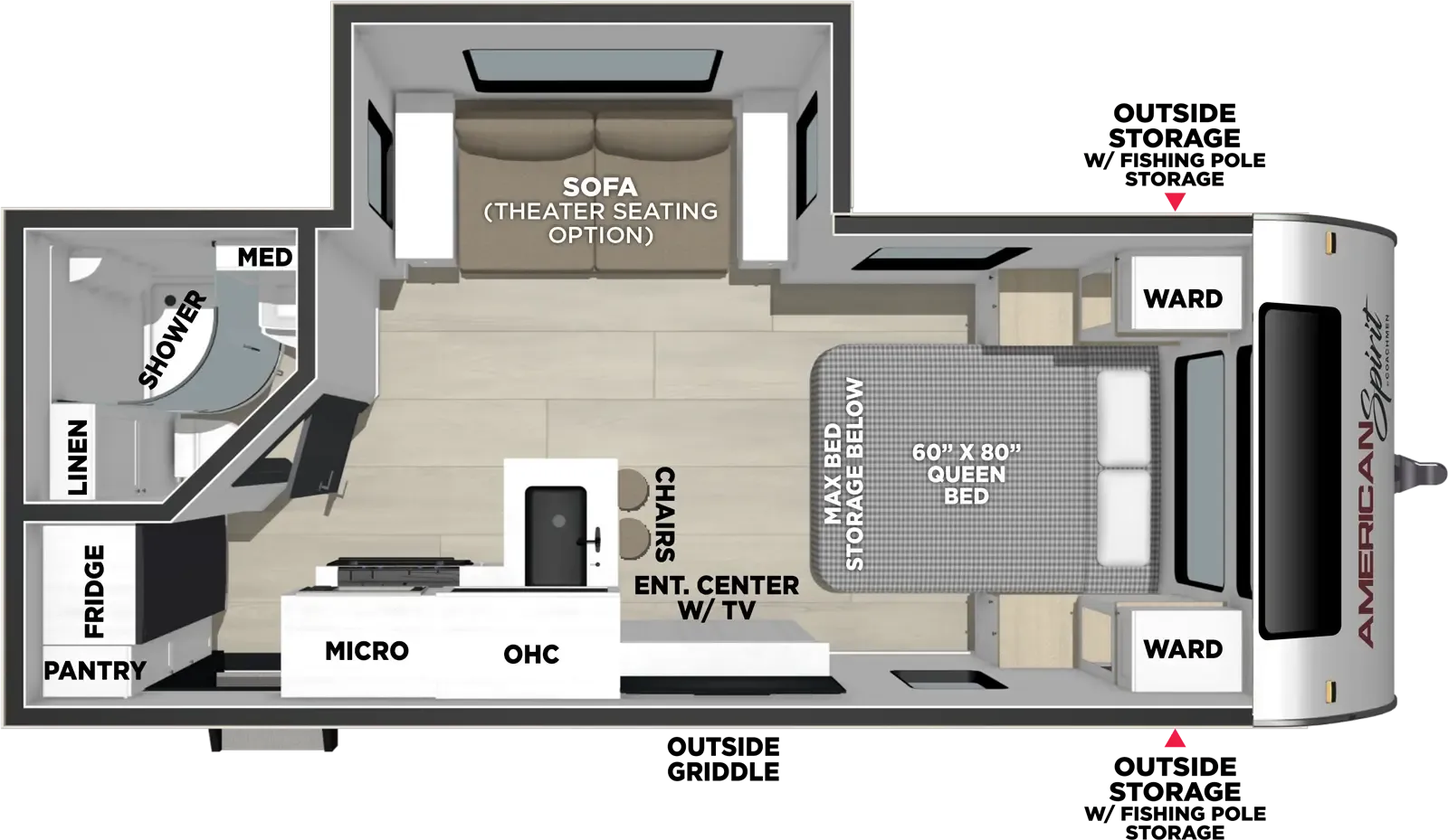 Coachmen American Spirit 1943RB floor plan